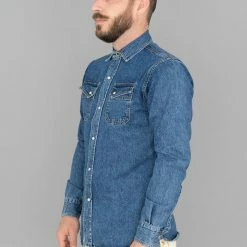 3sixteen Crosscut Western Stonewashed Denim Shirt NEW ARRIVALS