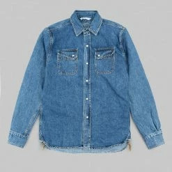 3sixteen Crosscut Western Stonewashed Denim Shirt NEW ARRIVALS