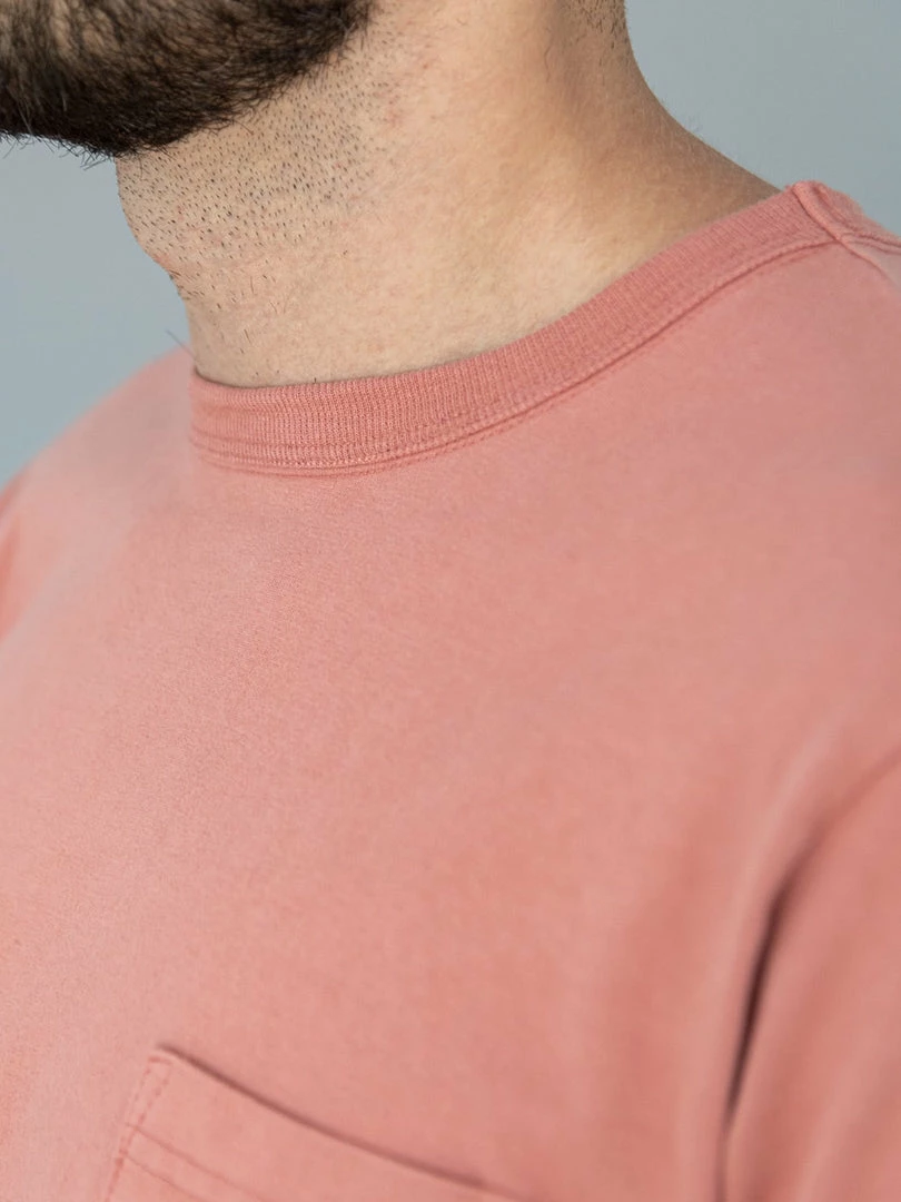 3sixteen Garment Dyed Pocket T-Shirt Faded Pink 9 3sixteen Garment Dyed Pocket T-Shirt Faded Pink