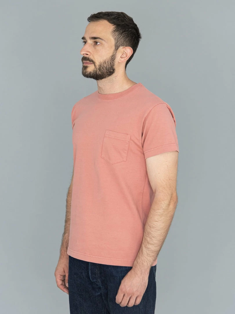 3sixteen Garment Dyed Pocket T-Shirt Faded Pink 6 3sixteen Garment Dyed Pocket T-Shirt Faded Pink