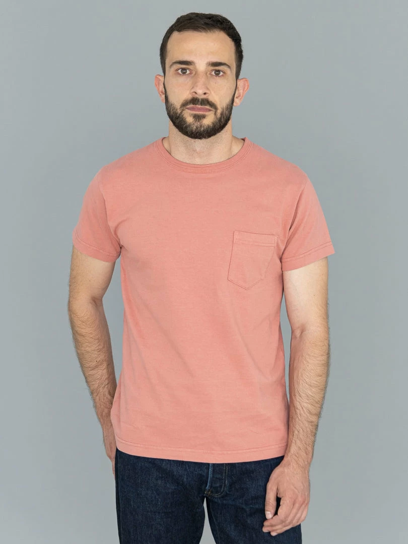 3sixteen Garment Dyed Pocket T-Shirt Faded Pink 4 3sixteen Garment Dyed Pocket T-Shirt Faded Pink