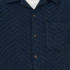 3sixteen Vacation Shirt Overdye Jacquard Black NEW ARRIVALS