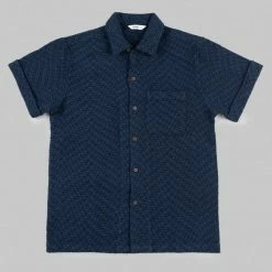 3sixteen Vacation Shirt Overdye Jacquard Black NEW ARRIVALS