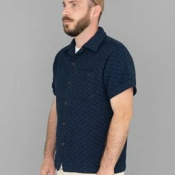 3sixteen Vacation Shirt Overdye Jacquard Black NEW ARRIVALS