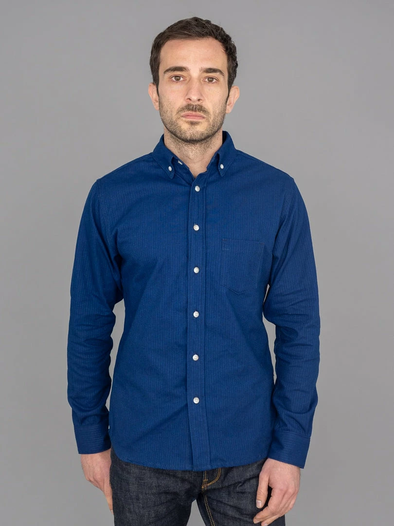 3sixteen Long Sleeve Button Down Indigo Sashiko NEW ARRIVALS 3 3sixteen Long Sleeve Button Down Indigo Sashiko NEW ARRIVALS