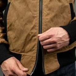 3sixteen Stadium Jacket Waxed Canvas Tan