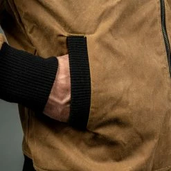 3sixteen Stadium Jacket Waxed Canvas Tan