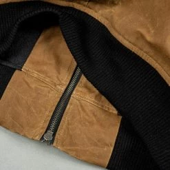 3sixteen Stadium Jacket Waxed Canvas Tan