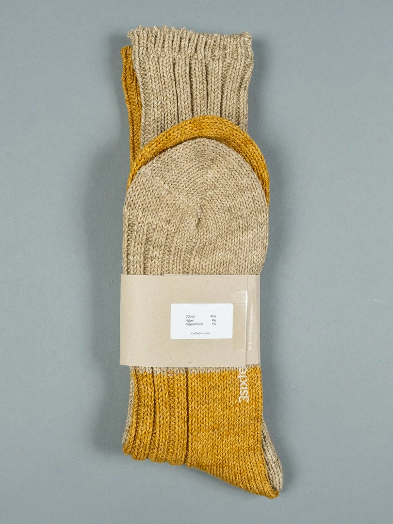 3sixteen X Chup Socks Tan/Mustard 4 3sixteen X Chup Socks Tan/Mustard