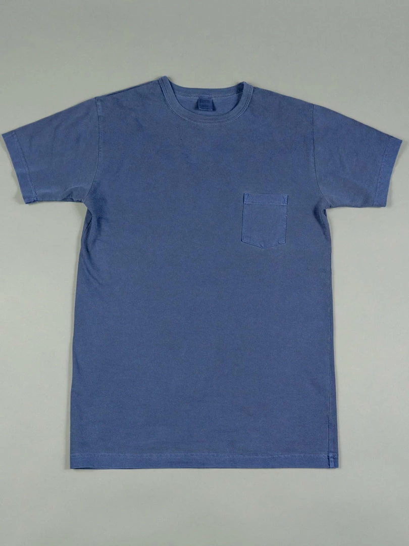 3sixteen Garment Dyed Pocket T-Shirt French Blue 8 3sixteen Garment Dyed Pocket T-Shirt French Blue