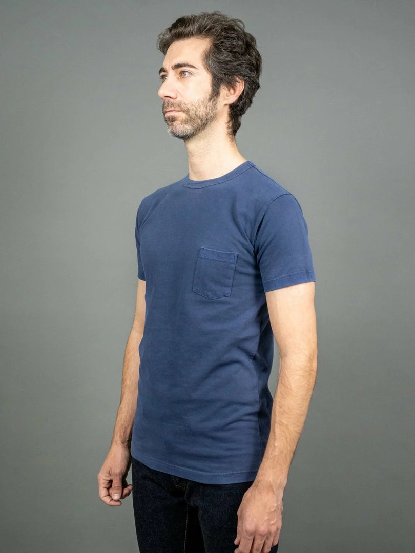 3sixteen Garment Dyed Pocket T-Shirt French Blue 5 3sixteen Garment Dyed Pocket T-Shirt French Blue