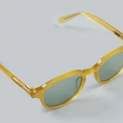 Calee Wellington Type Glasses Yellow/Green