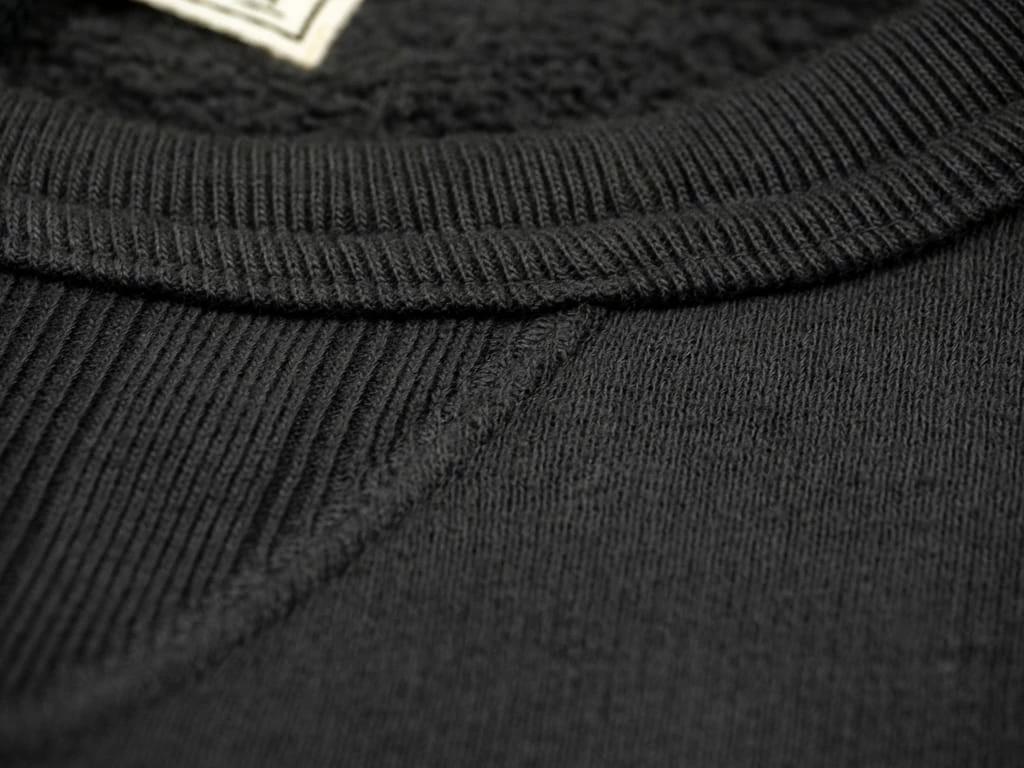 Loop & Weft Tompkins Knit V-Gusset Crewneck Sweatshirt Black 13 Loop & Weft Tompkins Knit V-Gusset Crewneck Sweatshirt Black
