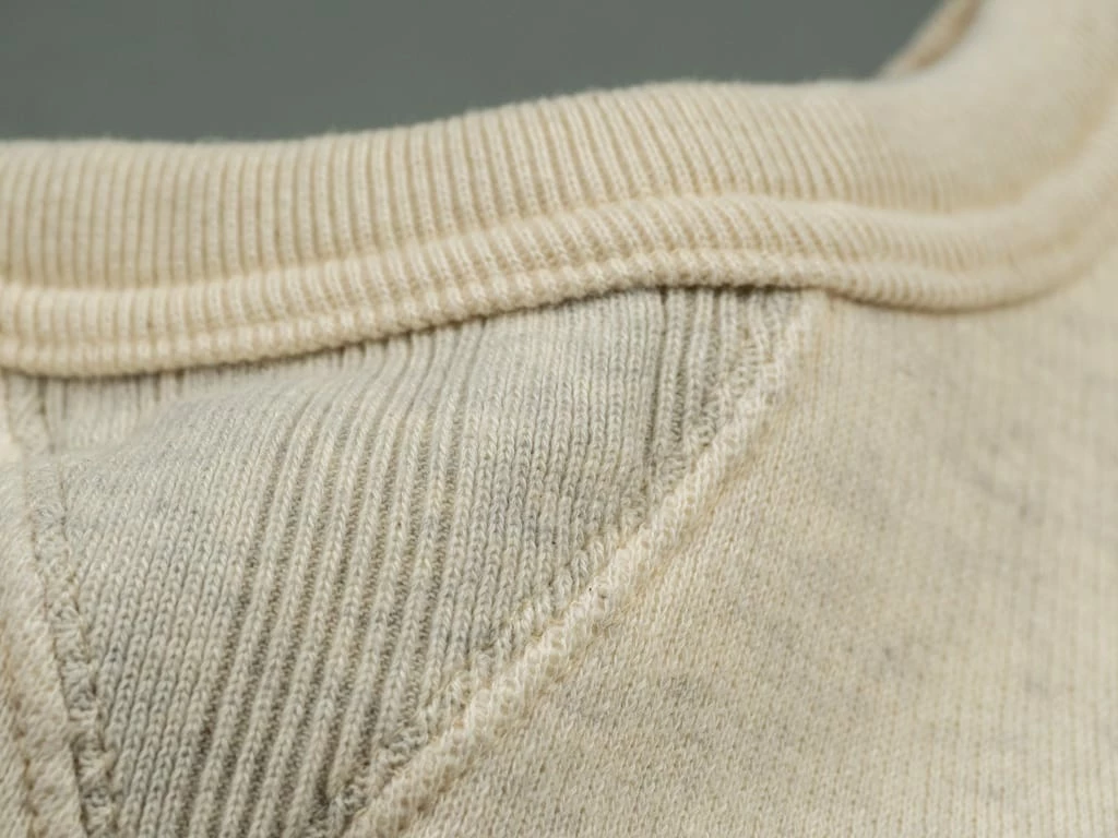 Loop & Weft Tompkins Knit V-Gusset Crewneck Sweatshirt Oatmeal 13 Loop & Weft Tompkins Knit V-Gusset Crewneck Sweatshirt Oatmeal