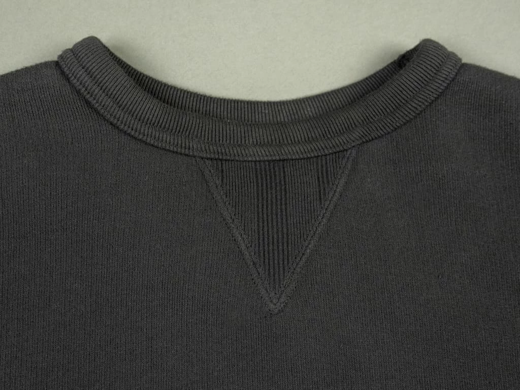 Loop & Weft Tompkins Knit V-Gusset Crewneck Sweatshirt Black 11 Loop & Weft Tompkins Knit V-Gusset Crewneck Sweatshirt Black