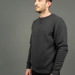 Loop & Weft Tompkins Knit V-Gusset Crewneck Sweatshirt Black 23 Loop & Weft Tompkins Knit V-Gusset Crewneck Sweatshirt Black