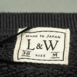 Loop & Weft Tompkins Knit V-Gusset Crewneck Sweatshirt Black 39 Loop & Weft Tompkins Knit V-Gusset Crewneck Sweatshirt Black