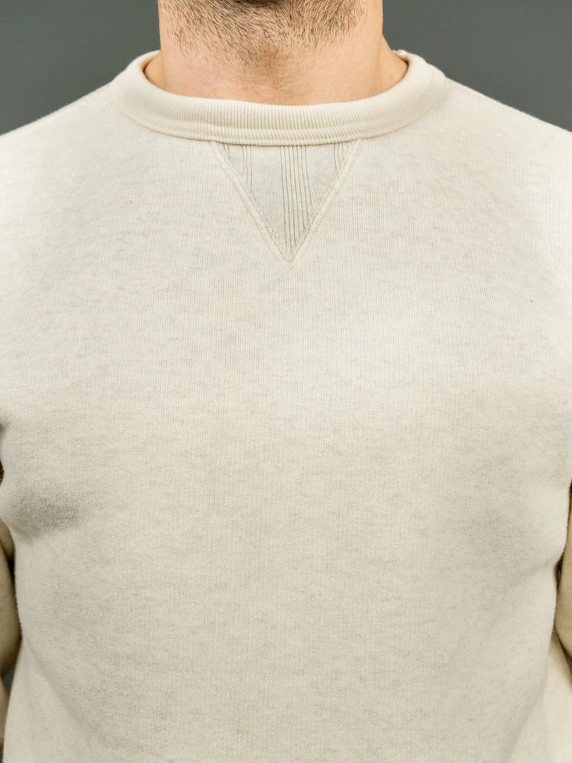 Loop & Weft Tompkins Knit V-Gusset Crewneck Sweatshirt Oatmeal 6 Loop & Weft Tompkins Knit V-Gusset Crewneck Sweatshirt Oatmeal