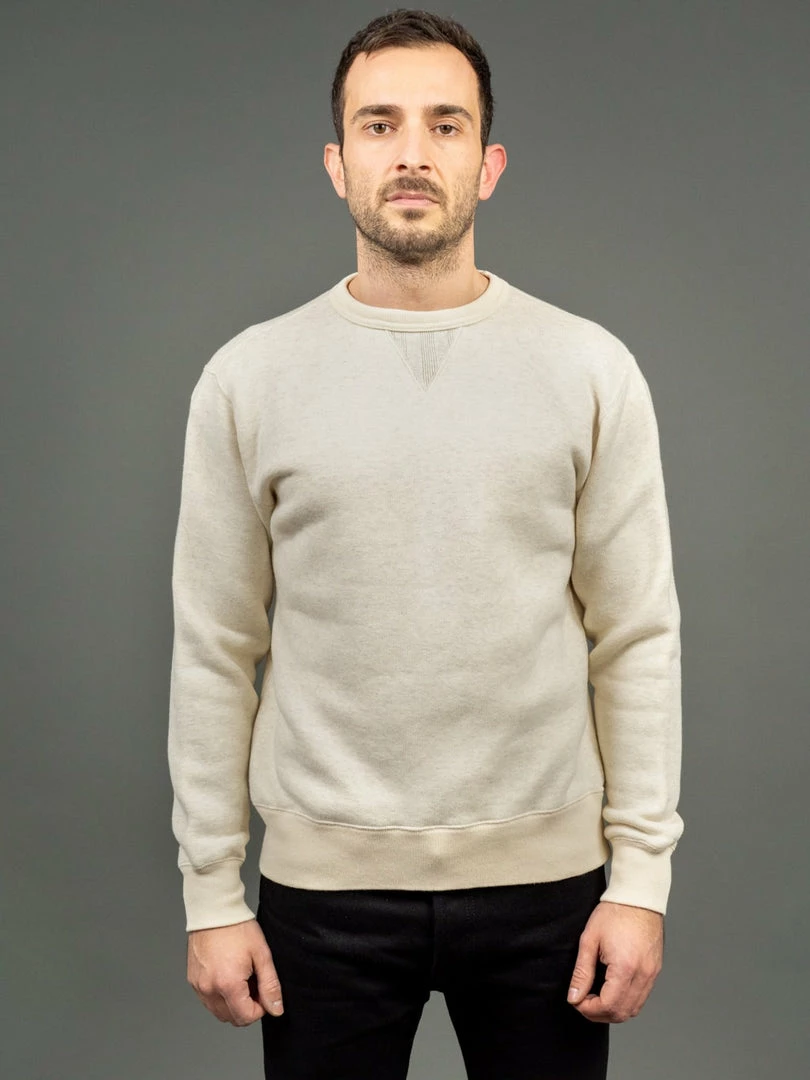Loop & Weft Tompkins Knit V-Gusset Crewneck Sweatshirt Oatmeal 3 Loop & Weft Tompkins Knit V-Gusset Crewneck Sweatshirt Oatmeal