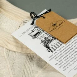 Loop & Weft Tompkins Knit V-Gusset Crewneck Sweatshirt Oatmeal 43 Loop & Weft Tompkins Knit V-Gusset Crewneck Sweatshirt Oatmeal