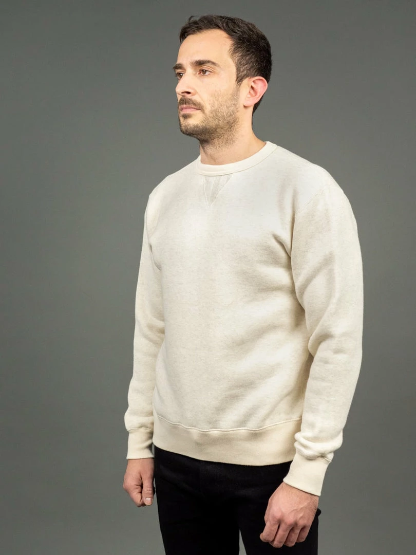 Loop & Weft Tompkins Knit V-Gusset Crewneck Sweatshirt Oatmeal 5 Loop & Weft Tompkins Knit V-Gusset Crewneck Sweatshirt Oatmeal