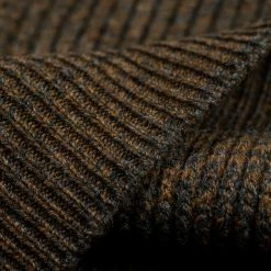 Loop & Weft Merino Super Lamb Switch Panel Crewneck Sweater Deep Clay Brown