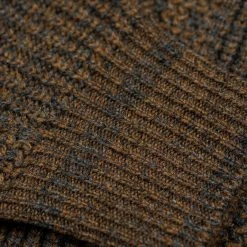 Loop & Weft Merino Super Lamb Switch Panel Crewneck Sweater Deep Clay Brown