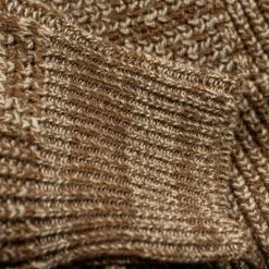 Loop & Weft Merino Super Lamb Switch Panel Crewneck Sweater Mix Brown