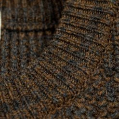Loop & Weft Merino Super Lamb Switch Panel Crewneck Sweater Deep Clay Brown