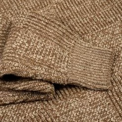 Loop & Weft Merino Super Lamb Switch Panel Crewneck Sweater Mix Brown