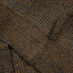 Loop & Weft Merino Super Lamb Switch Panel Crewneck Sweater Deep Clay Brown