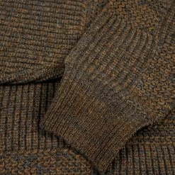 Loop & Weft Merino Super Lamb Switch Panel Crewneck Sweater Deep Clay Brown