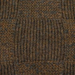 Loop & Weft Merino Super Lamb Switch Panel Crewneck Sweater Deep Clay Brown