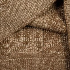 Loop & Weft Merino Super Lamb Switch Panel Crewneck Sweater Mix Brown