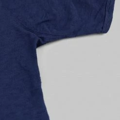 Loop & Weft Heather Slub Cotton Freedom Crewneck T-Shirt French Navy Blue