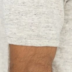 Loop & Weft Heather Slub Cotton Freedom Crewneck T-Shirt Heather Oatmeal