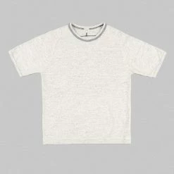 Loop & Weft Heather Slub Cotton Freedom Crewneck T-Shirt Heather Oatmeal