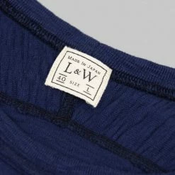 Loop & Weft Heather Slub Cotton Freedom Crewneck T-Shirt French Navy Blue