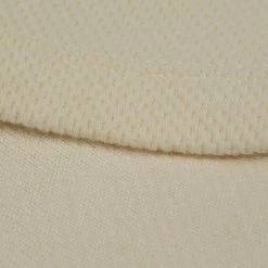 Loop & Weft Fine Aran Honeycomb Henley Neck Thermal Vintage Ivory