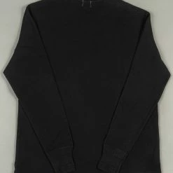 Loop & Weft Fine Aran Honeycomb Henley Neck Thermal Royal Black