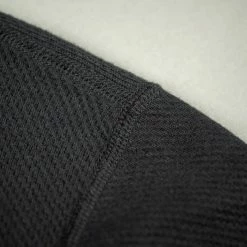 Loop & Weft Fine Aran Honeycomb Henley Neck Thermal Royal Black