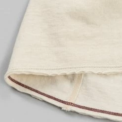 NEW ARRIVALS Loop & Weft Dual Layered Knit Raw Edge Crewneck T-Shirt Vintage Ivory