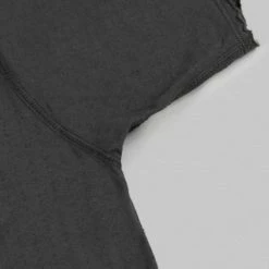 Loop & Weft Dual Layered Knit Raw Edge Crewneck T-Shirt Antique Black NEW ARRIVALS