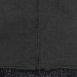 Loop & Weft Dual Layered Knit Raw Edge Pocket Crewneck T-Shirt Antique Black NEW ARRIVALS