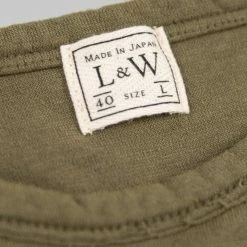 NEW ARRIVALS Loop & Weft Dual Layered Knit Raw Edge Crewneck T-Shirt Army Olive