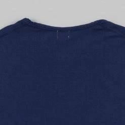 Loop & Weft Dual Layered Knit Raw Edge Crewneck T-Shirt French Navy Blue NEW ARRIVALS