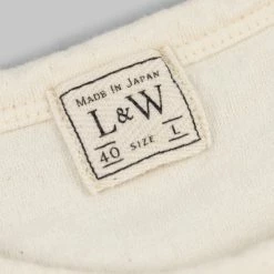 NEW ARRIVALS Loop & Weft Dual Layered Knit Raw Edge Crewneck T-Shirt Vintage Ivory