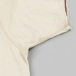 NEW ARRIVALS Loop & Weft Dual Layered Knit Raw Edge Crewneck T-Shirt Vintage Ivory