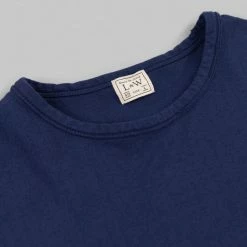 Loop & Weft Dual Layered Knit Raw Edge Crewneck T-Shirt French Navy Blue NEW ARRIVALS