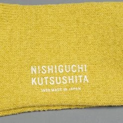 Nishiguchi Kutsushita Silk Cotton Socks Beer Yellow